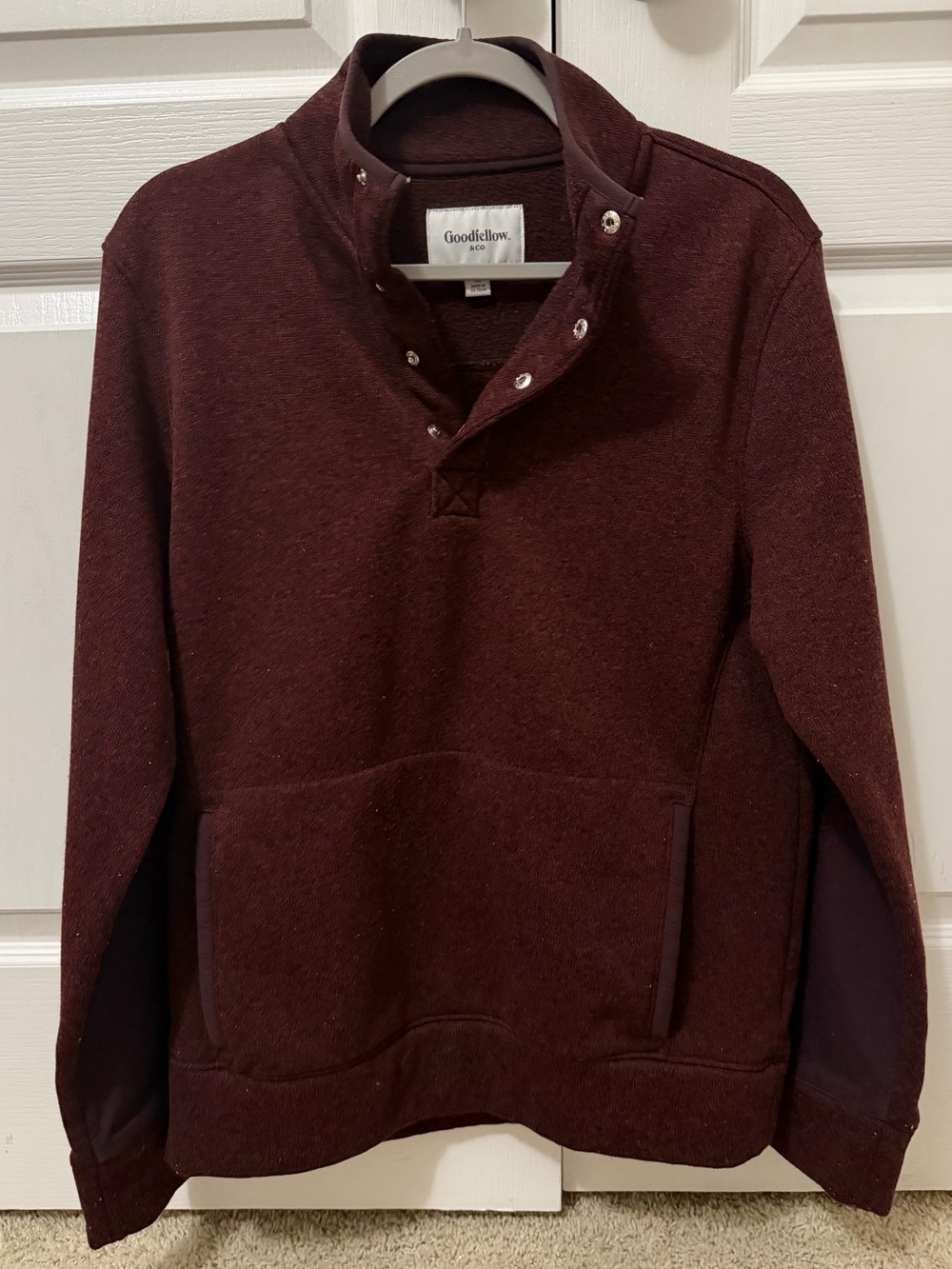 Goodfellow & Co quarter-snap fleece pullover size M